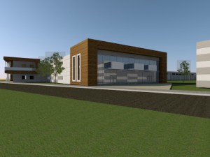 Garaža za čamce sa upravnom zgradom